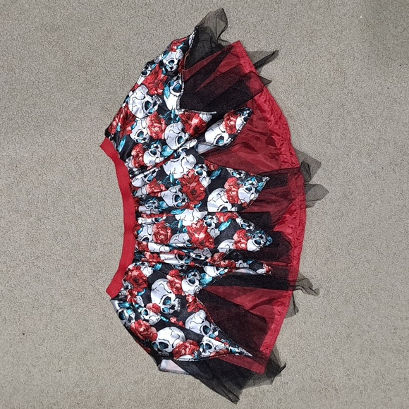 Skull & Roses Halloween Costume Tutu - Picture 2 of 3